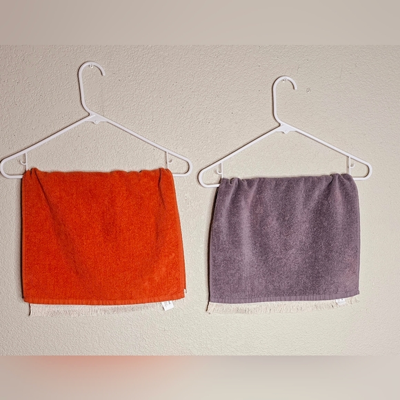 Gather Together Decorative Towels - Orange and Gray - Picture 3 of 13